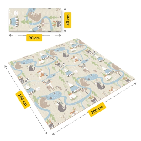 Covoraș educațional pliabil XXL „Boho dream” 200 x 180 cm