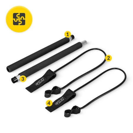 Bară de antrenament pentru pilates cu expandere