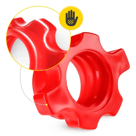 Cleme din plastic pentru gât de 25 mm, 2 buc. - roșu