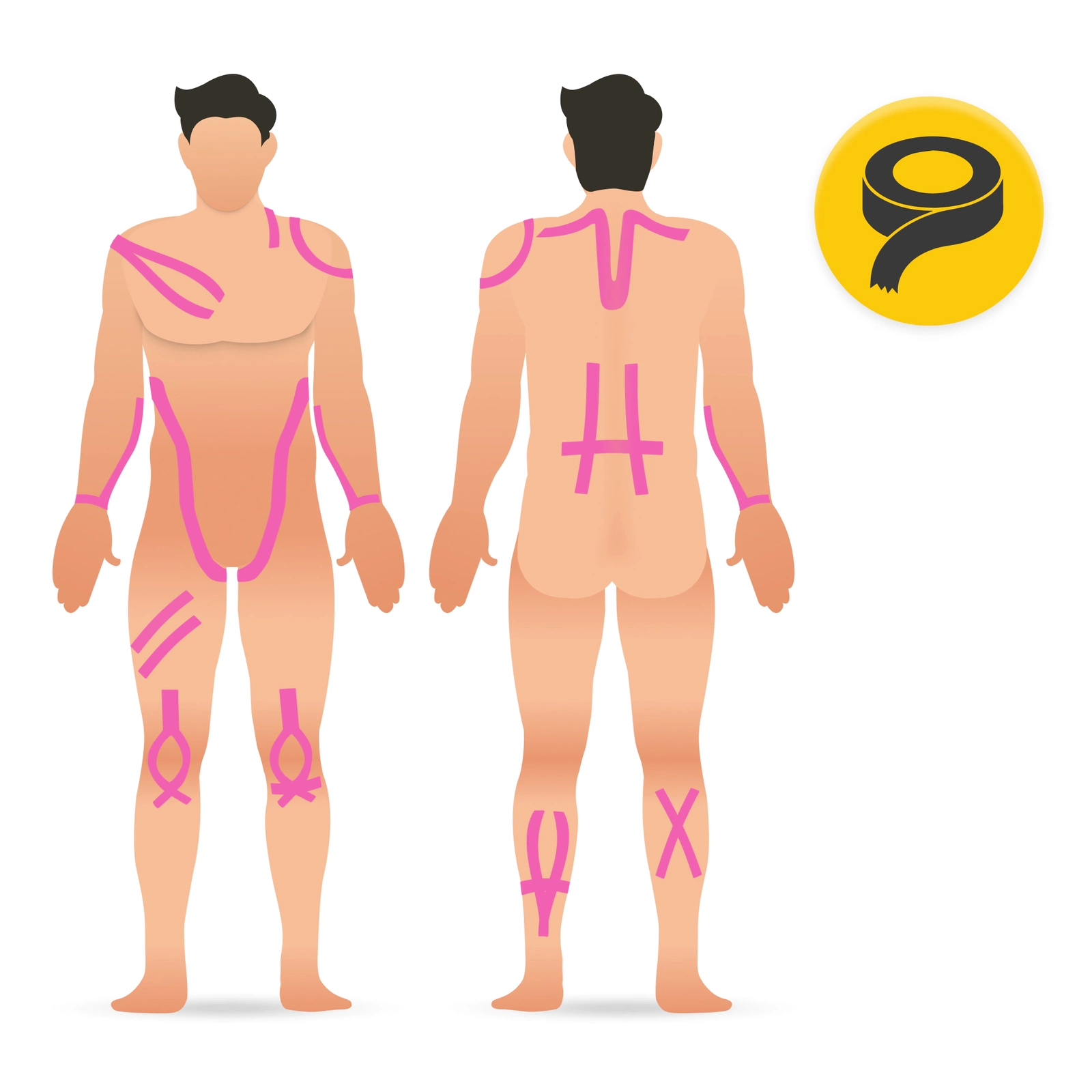 Bandă Kinesiotaping 7,5 cm x 5 m