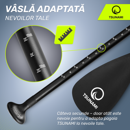 Vâslă pliabilă reglabilă 2in1 TSUNAMI
