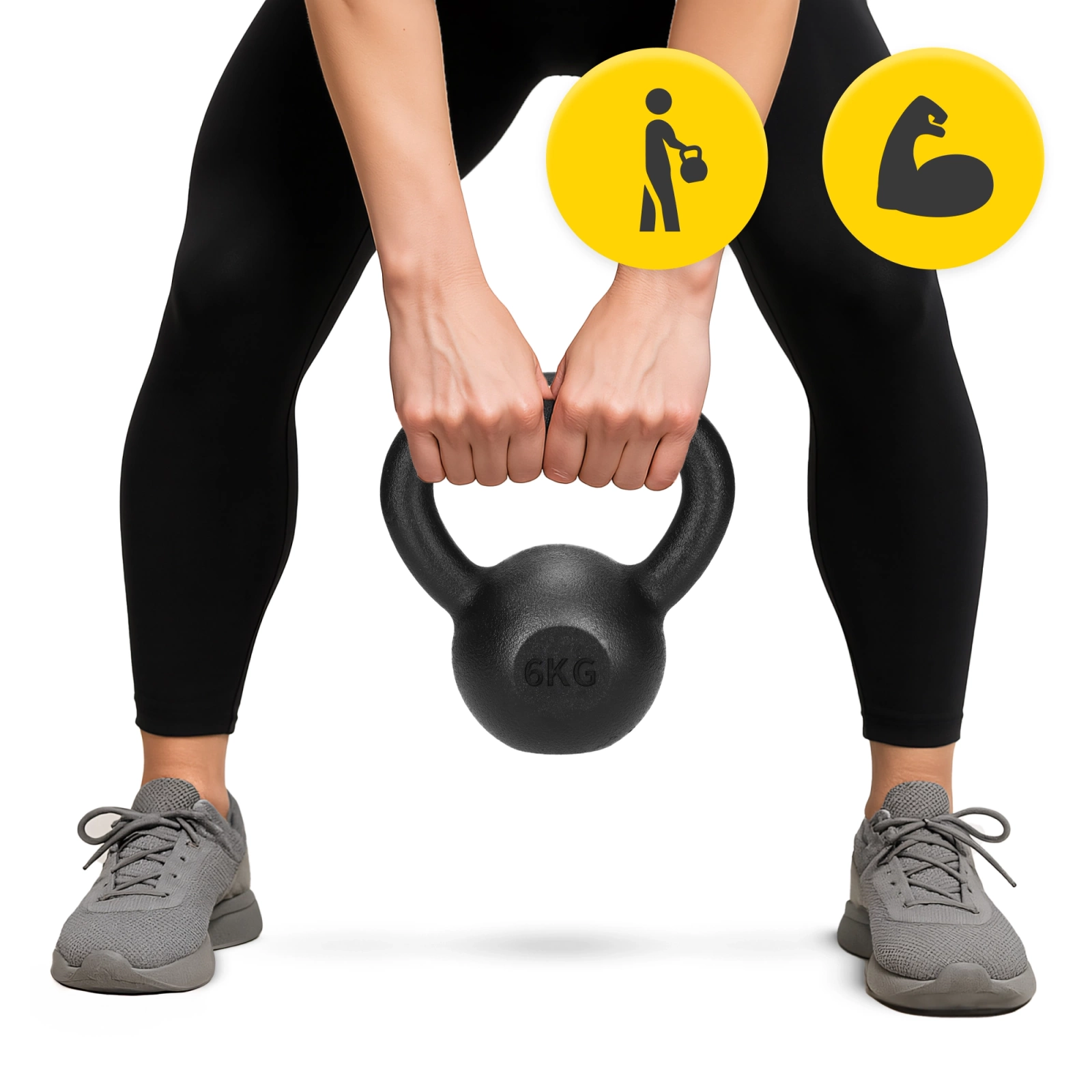 Kettlebell greutate din fontă de 6 kg