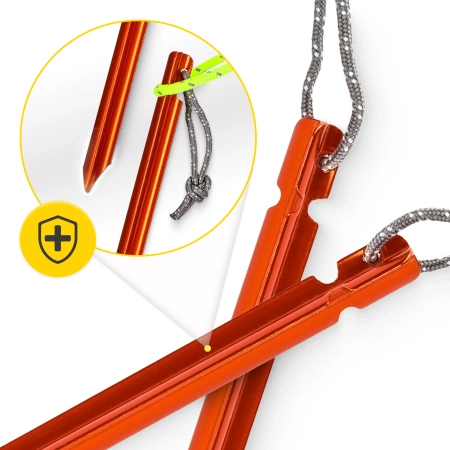 Set de cuie de cort din aluminiu 15 cm 10 buc. - triunghiulare