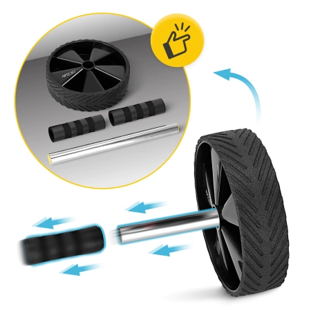 Roată de antrenament abdominal AB WHEEL PRO