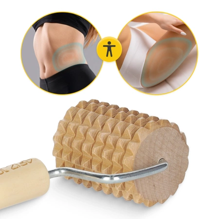 Roller pentru masaj din lemn