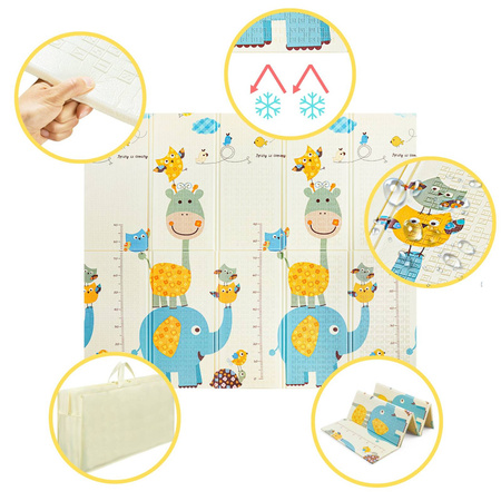 Covoraș educațional pliabil XXL - „BALENA ÎN OCEAN” și „PIRAMIDA ANIMALELOR”