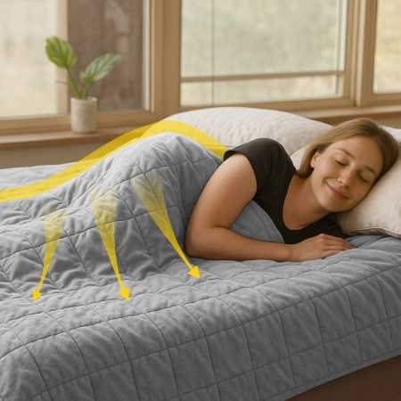 Pătură ponderată antistres 6,8 kg