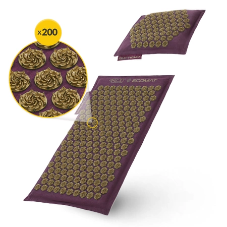 Covoraș de presopunctură ECO cu coji de hrișcă și nucă de cocos