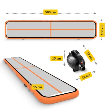 Pistă acrobatică AIR MAT 5 x 1 x 0,15 m