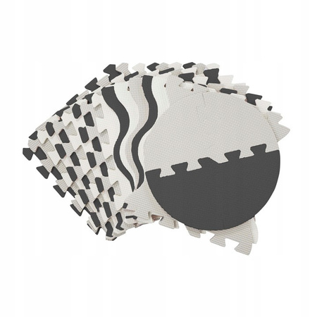 Covor puzzle educațional pentru copii 120 x 120 cm gri