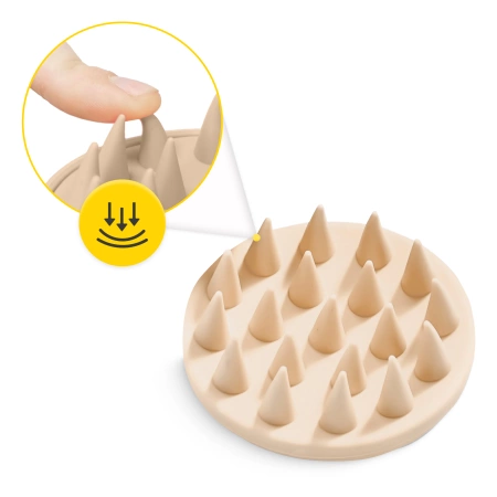 Perie din silicon pentru masajul scalpului