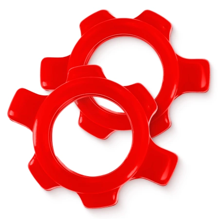 Cleme din plastic pentru gât de 25 mm, 2 buc. - roșu