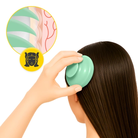 Perie din silicon pentru masajul scalpului