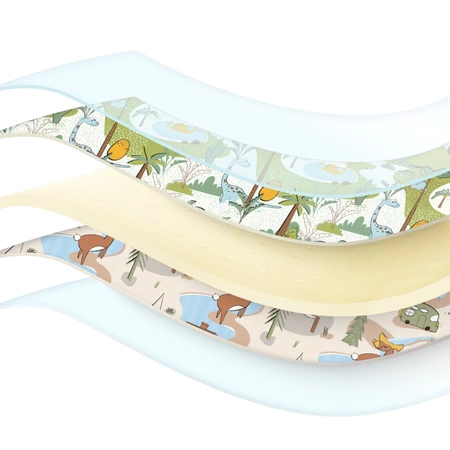 Covor educațional pliabil XXL „Jungla și Camping” 200x180 cm