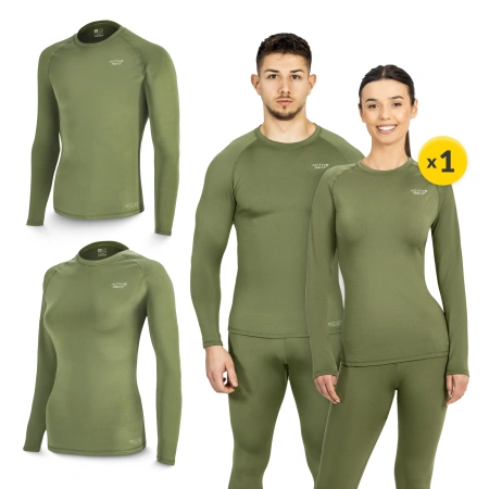 Set de îmbrăcăminte termică unisex – set verde 5-în-1, mărime M