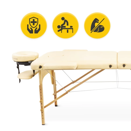 Masă de masaj din lemn cu blat reglabil, 60 cm