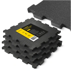 Covoraș de protecție din cauciuc pentru podea, 4 bucăți, 48,5 x 48,5 x 2 cm