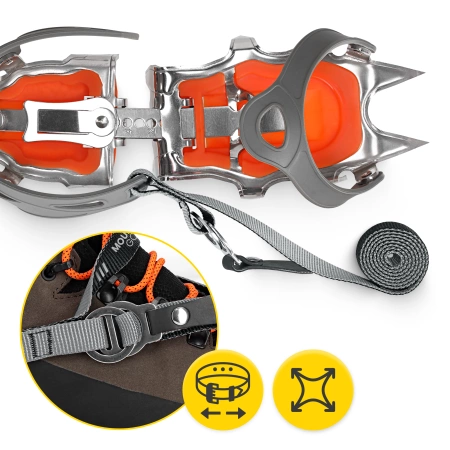 Crampoane Mountain Goat PRO pentru coș, mărimi 36-46 + husă