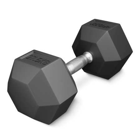 Ganteră din oțel HEX de 27,5 kg (1 Bucată)