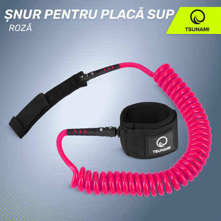 Cablu de siguranță pentru placa SUP TSUNAMI roz