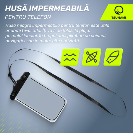Husă impermeabilă pentru telefon TSUNAMI