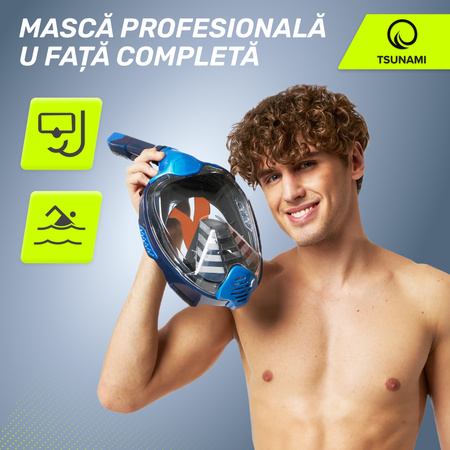 Mască de scufundări cu față completă TSUNAMI PRO L/XL