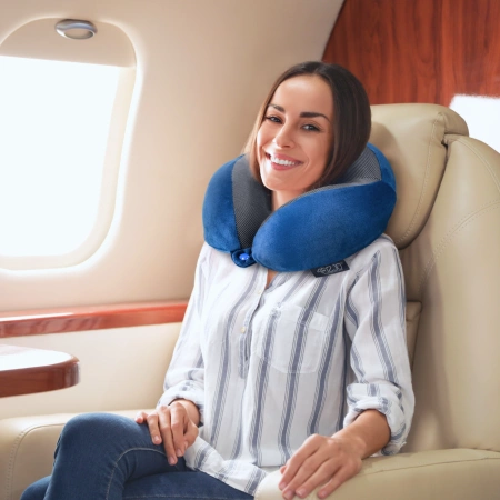 Pernă de calatorie pentru gât, din spumă, cu memorie