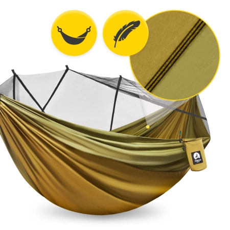 Hamac de călătorie pentru o singură persoană cu plasă de țânțari