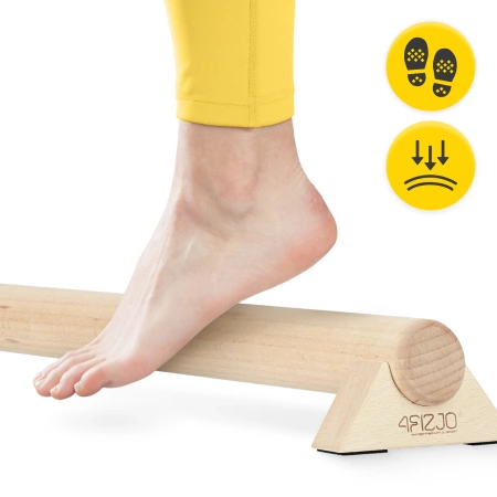 Bara de lemn pentru antrenamentul echilibrului 100 cm