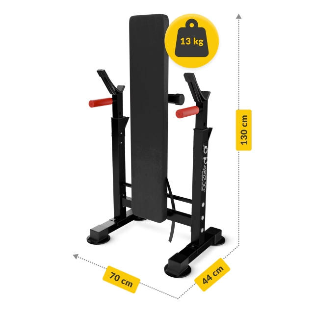 Bancă cu raft PRO + barbell