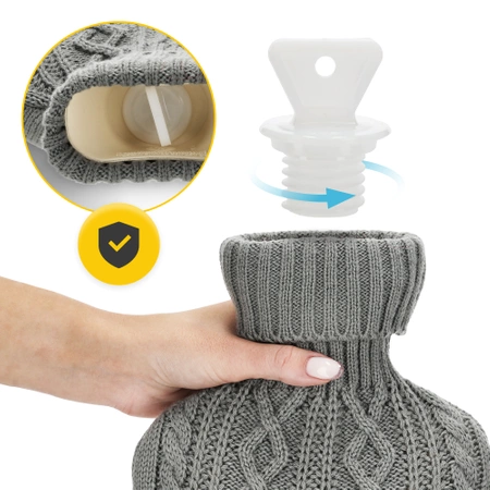 Pernă cu apă caldă cu husă, 2 L