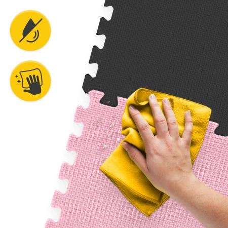 Set de 9 covorașe puzzle - „Pastel roz”