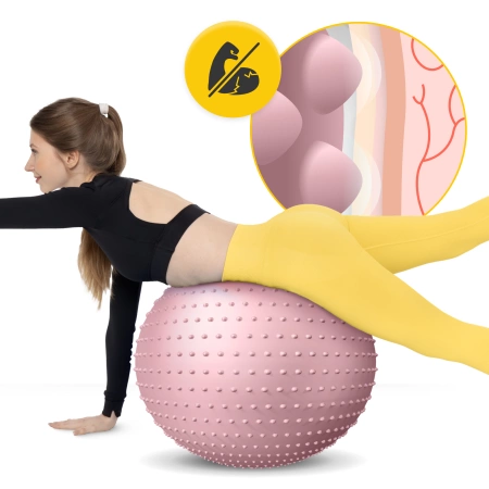 Minge de reabilitare cu vârfuri 65 cm