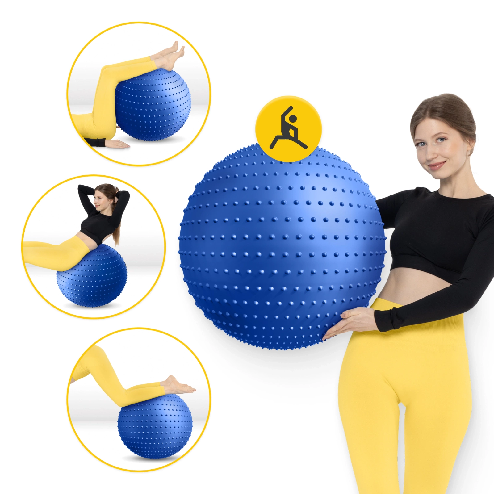 Minge de reabilitare cu proeminențe 65 cm