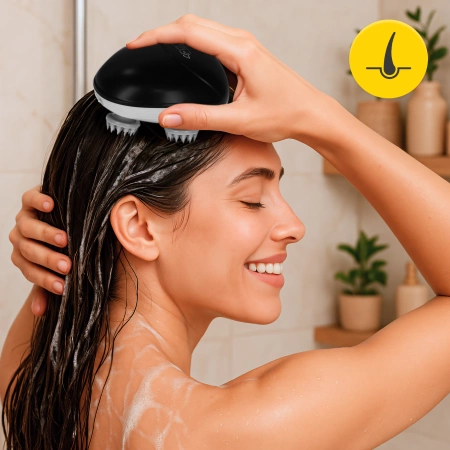 Aparat de masaj electric pentru cap, rezistent la apă