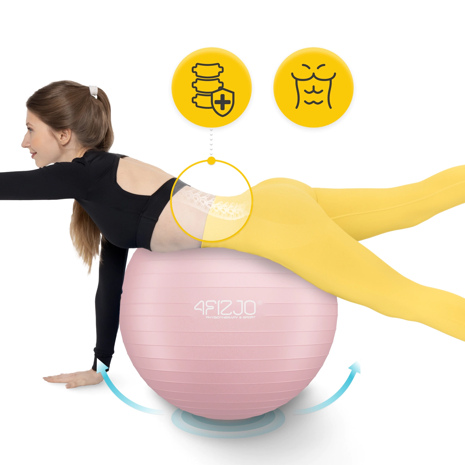 Minge de gimnastică gonflabilă 65 cm 