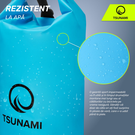 Geantă impermeabilă 30 litri TSUNAMI albastru