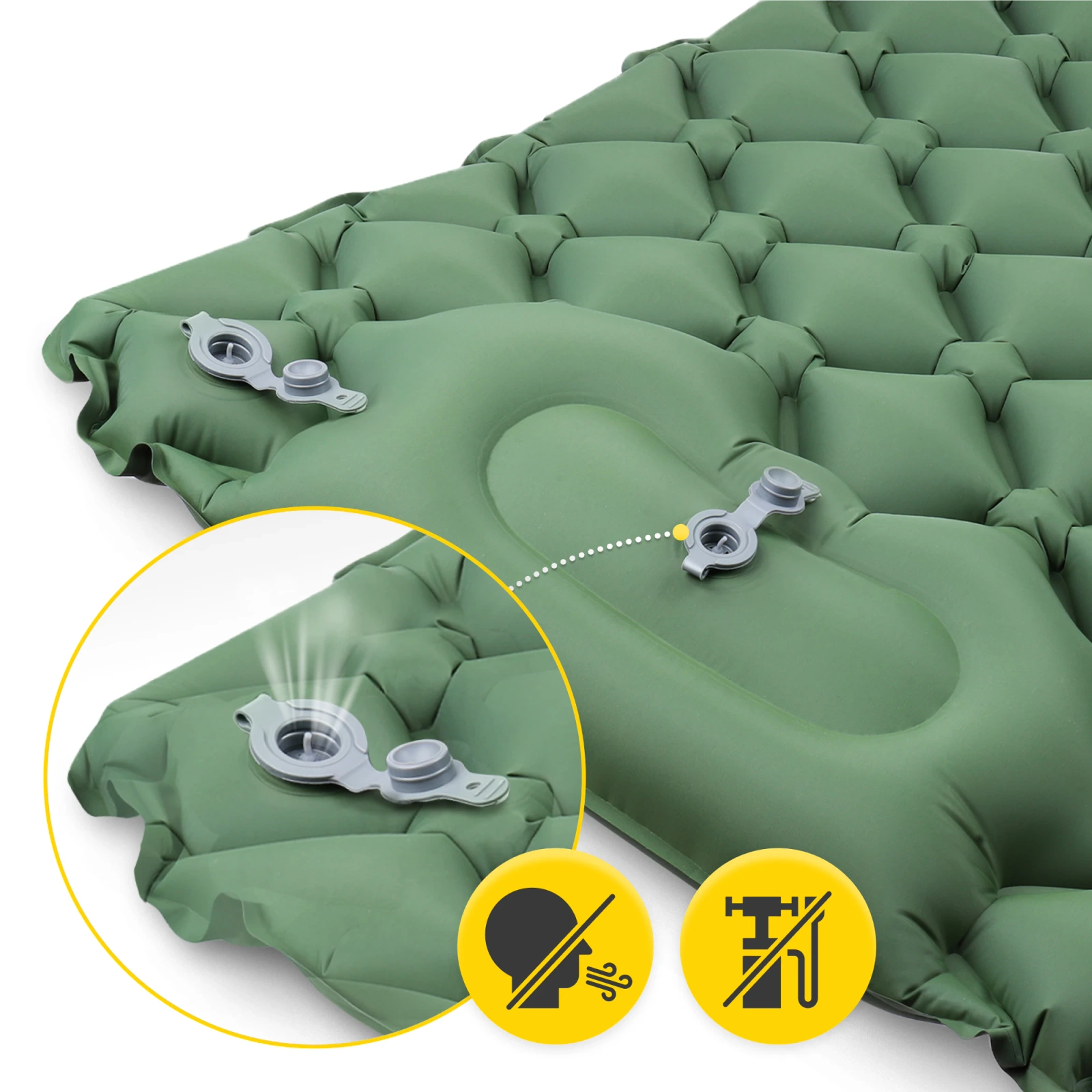 Saltea turistică gonflabilă pentru o persoană auto-umflabilă MOUNTAIN GOAT