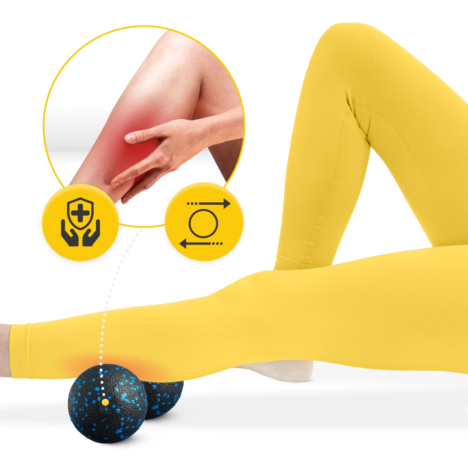 Minge de masaj dublă EPP 12 cm