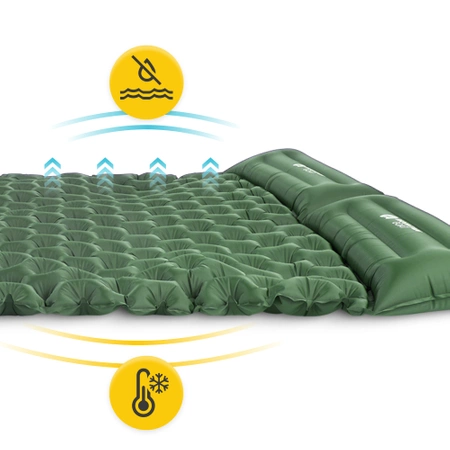 Saltea gonflabilă pentru două persoane, auto-umflabilă, pentru drumeții MOUNTAIN GOAT