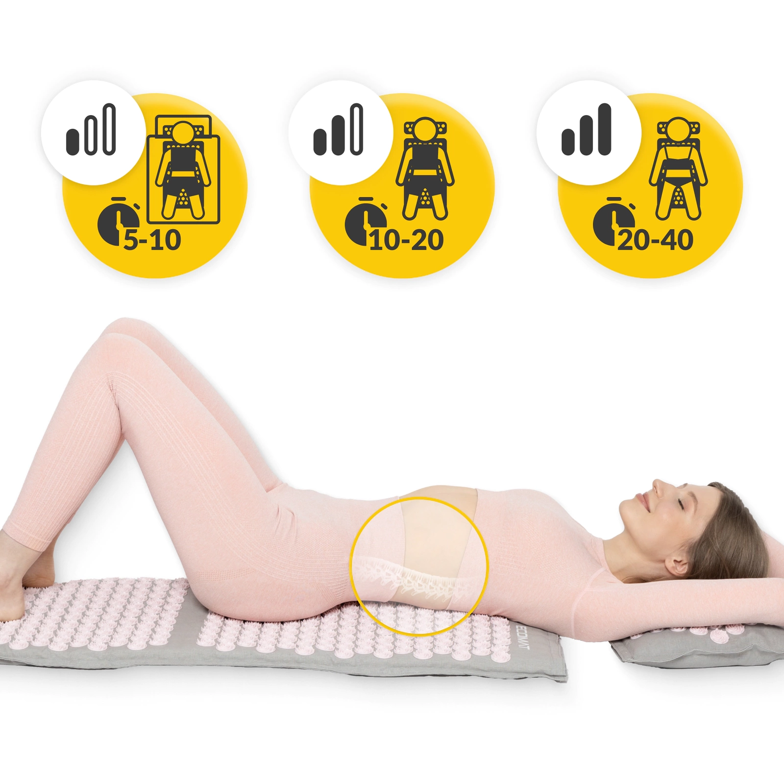 ECO Saltea de acupresură cu pernă XL