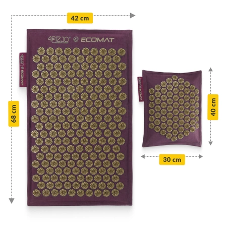 Covoraș de presopunctură ECO cu coji de hrișcă și nucă de cocos