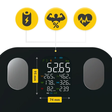 Cântar inteligent pentru baie cu aplicație PRO