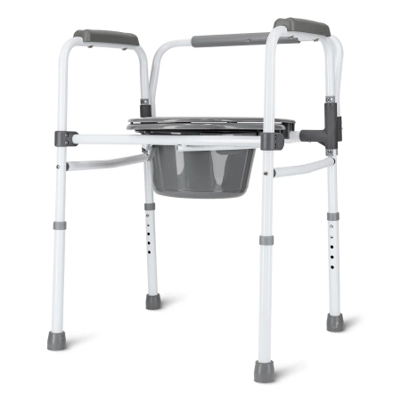 Scaun sanitar pentru toaletă 3 în 1 cu reglare a înălțimii