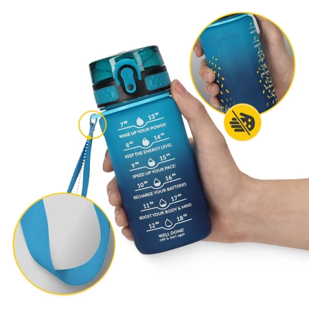 Sticlă de apă cu scală temporală 0,5 L