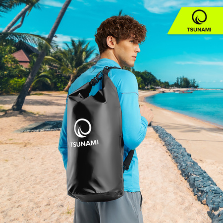 Geantă impermeabilă 30 litri TSUNAMI negru