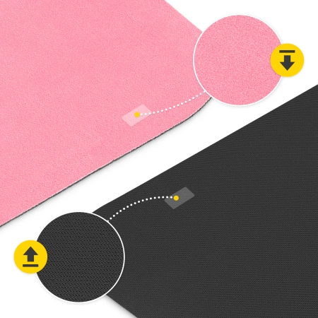 Covora de yoga și exerciții din piele de căprioară 1,5 mm roz