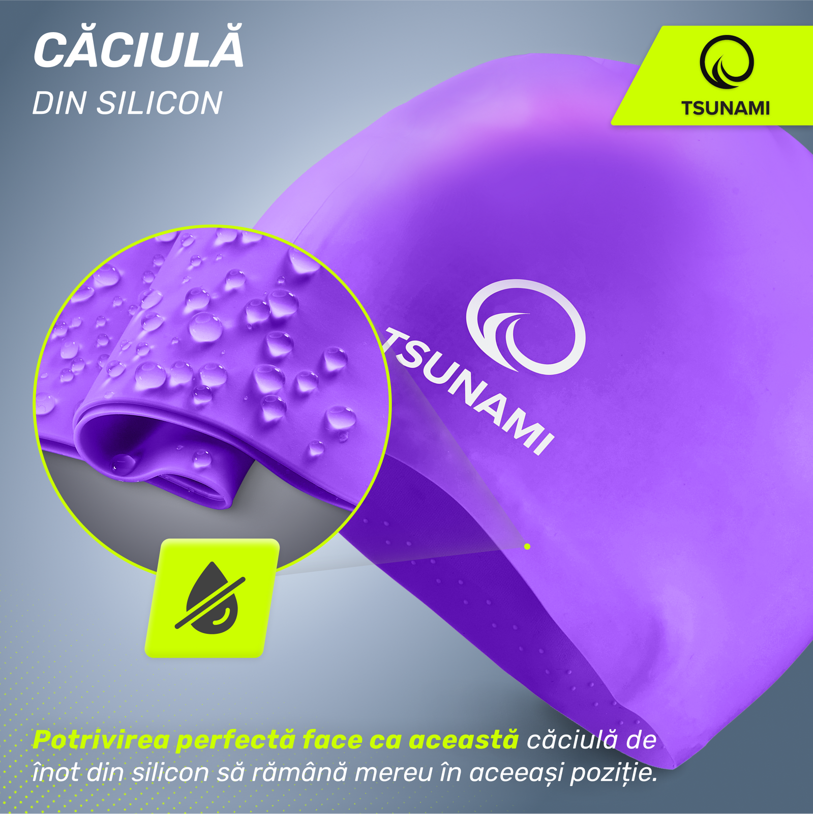 Căciulă de înot unisex pentru piscină