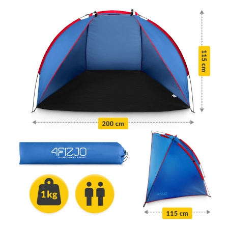 Cort de plajă PRO albastru