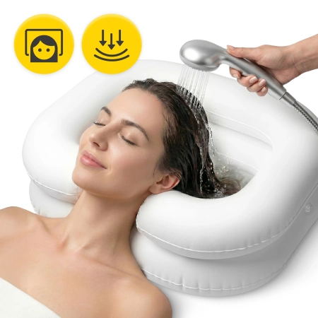 Piscină gonflabilă pentru spălarea capului în pat